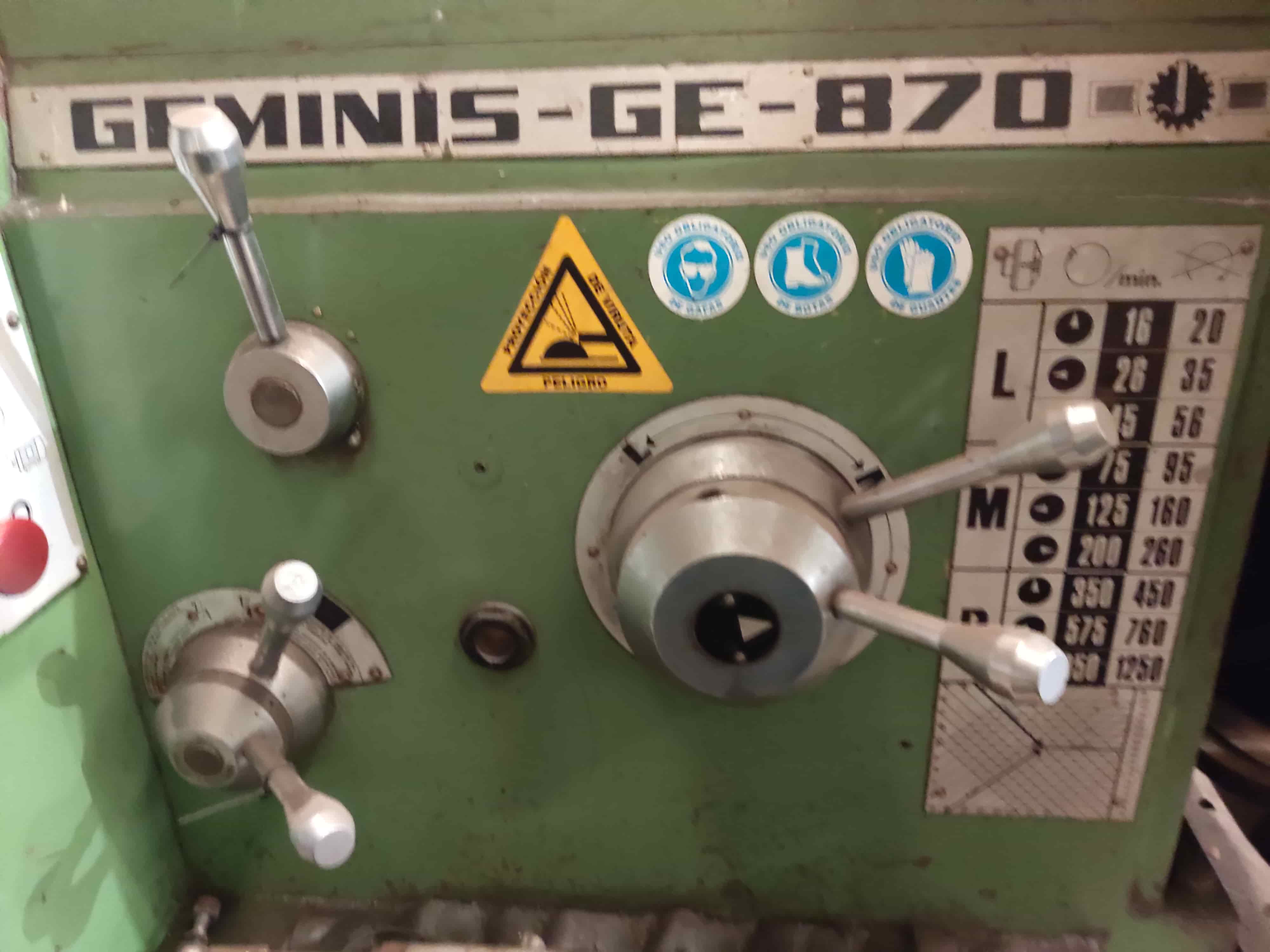 TORNO USADO GEMINIS GE870x2000